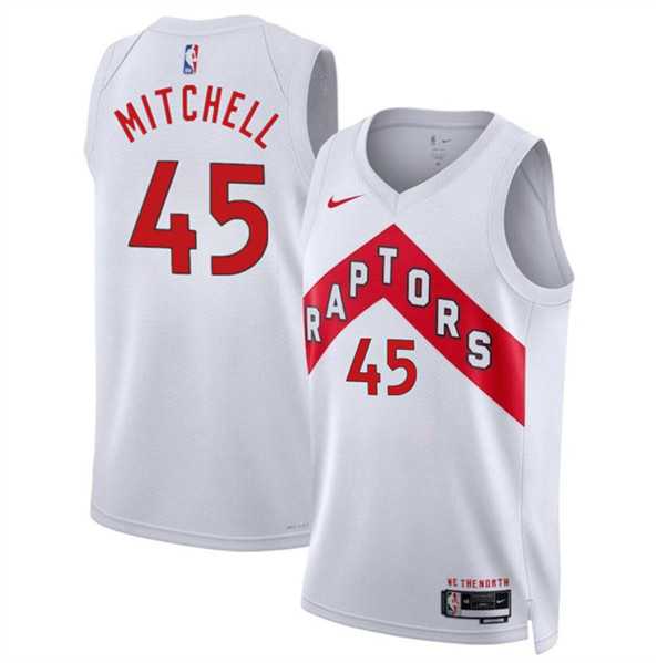 Men%27s Toronto Raptors #45 Davion Mitchell White Association Edition Stitched Basketball Jersey Dzhi->utah jazz->NBA Jersey